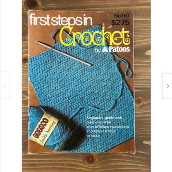 Vtg First Steps in Crochet Patons #167 Hand Crocheting Beginner Pattern Booklet - Picture 6 of 6
